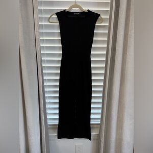 Black midi dress